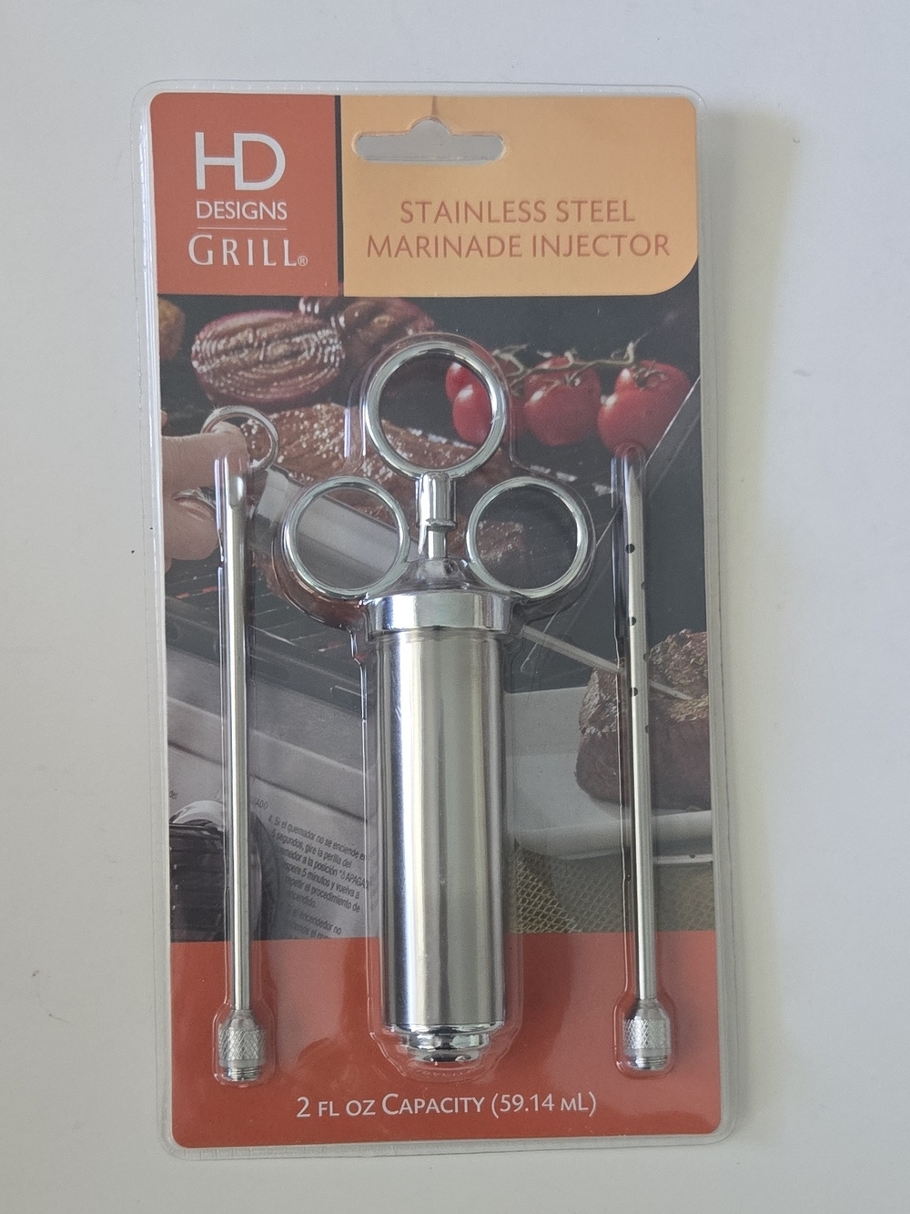 HD Designs Grill Stainless Steel Marinade Injector - Silver